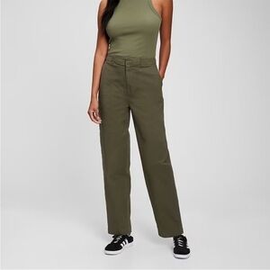 Gap Straight Up Khakis Army Green Women's Size 6